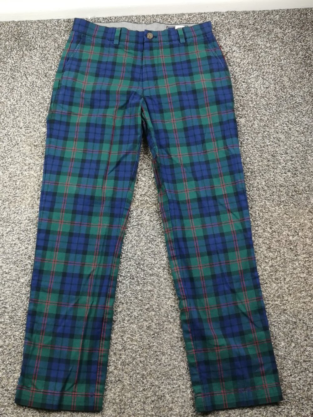 Vineyard Vines Pants Blackwatch Tartan Plaid Blue Green Chino Mens 30x30